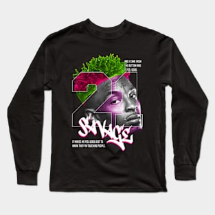 21 Savage Face Long Sleeve T-Shirt